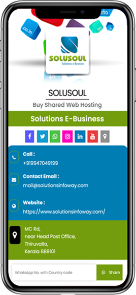 bizclouds.in image layout of digital business card